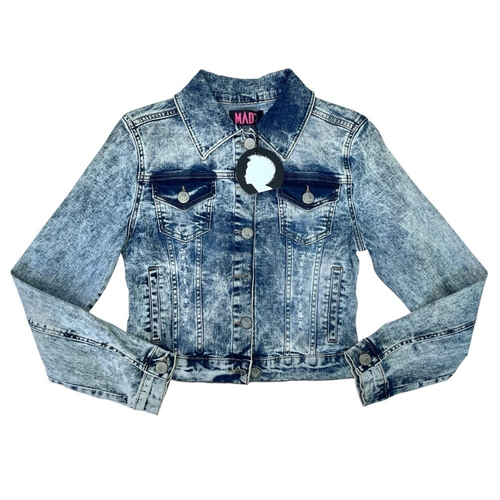 Iconic Rock Jimmy Hendrix Custom Denim Jacket - S/M - Sexy Party Cocktail - Madz - Picture 17 of 17